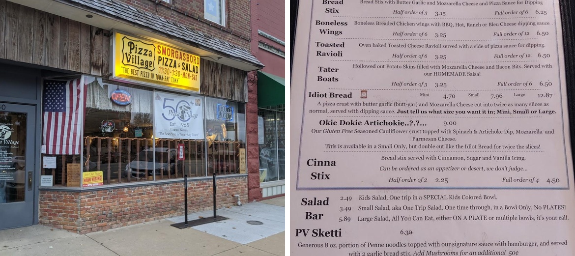 Pizza Village Menu